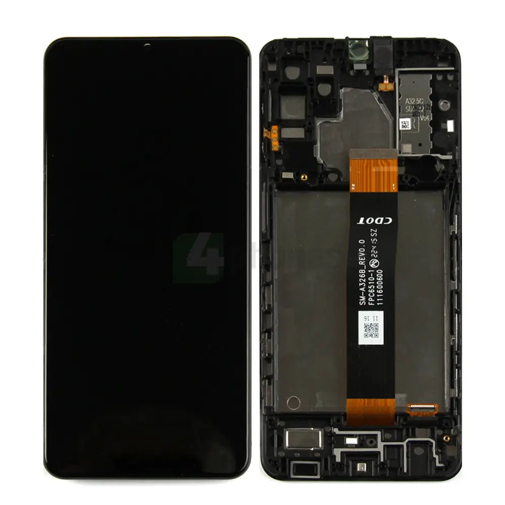 Samsung Galaxy A32 5G A326B Display And Digitizer With Frame Black Service Pack Screens and Displays