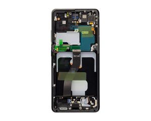 Samsung Galaxy S21 Ultra 5G G998B Display And Digitizer With Frame Phantom Black Service Pack Screens and Displays