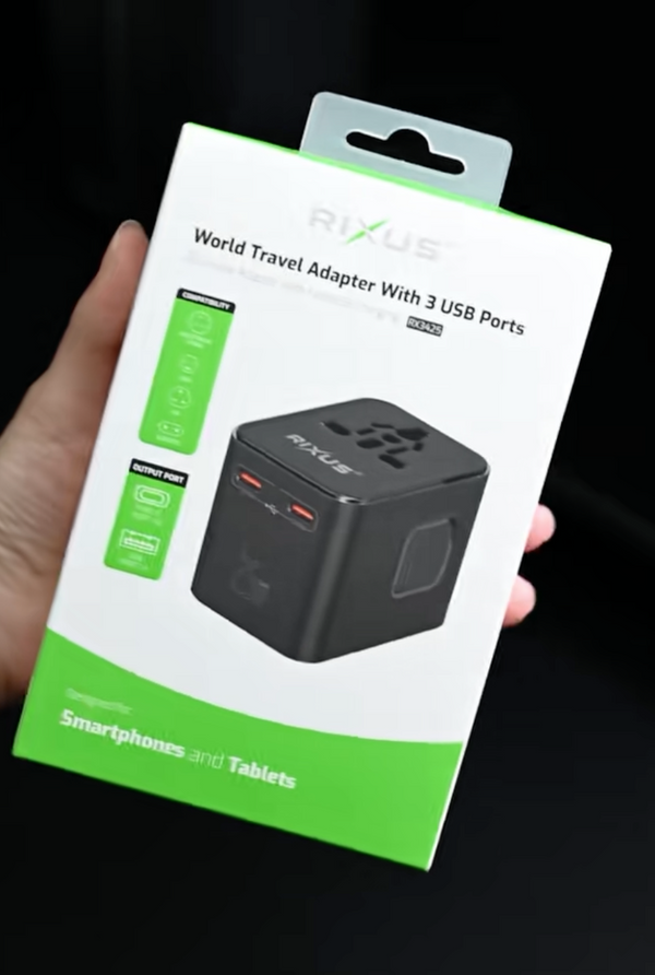 World Travel Adaptor with 3 USB Ports